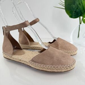 Eileen Fisher Womens Lal Espadrille Flat Size 8 Copper Gold Metallic Leather